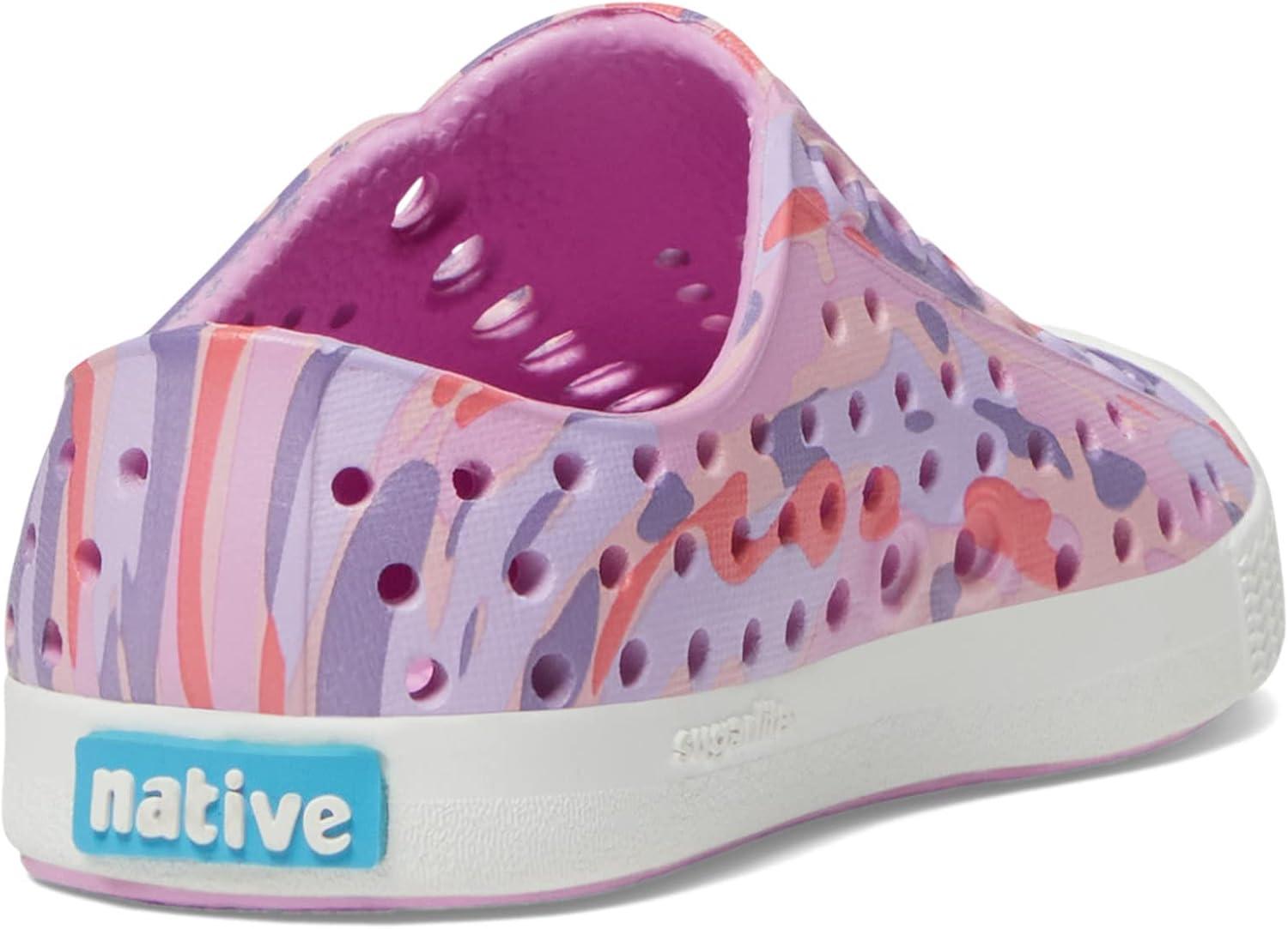 image:imageNative Shoes UnisexKids Jefferson Print SneakersWinterberry PinkShell WhiteHaze Eucamo