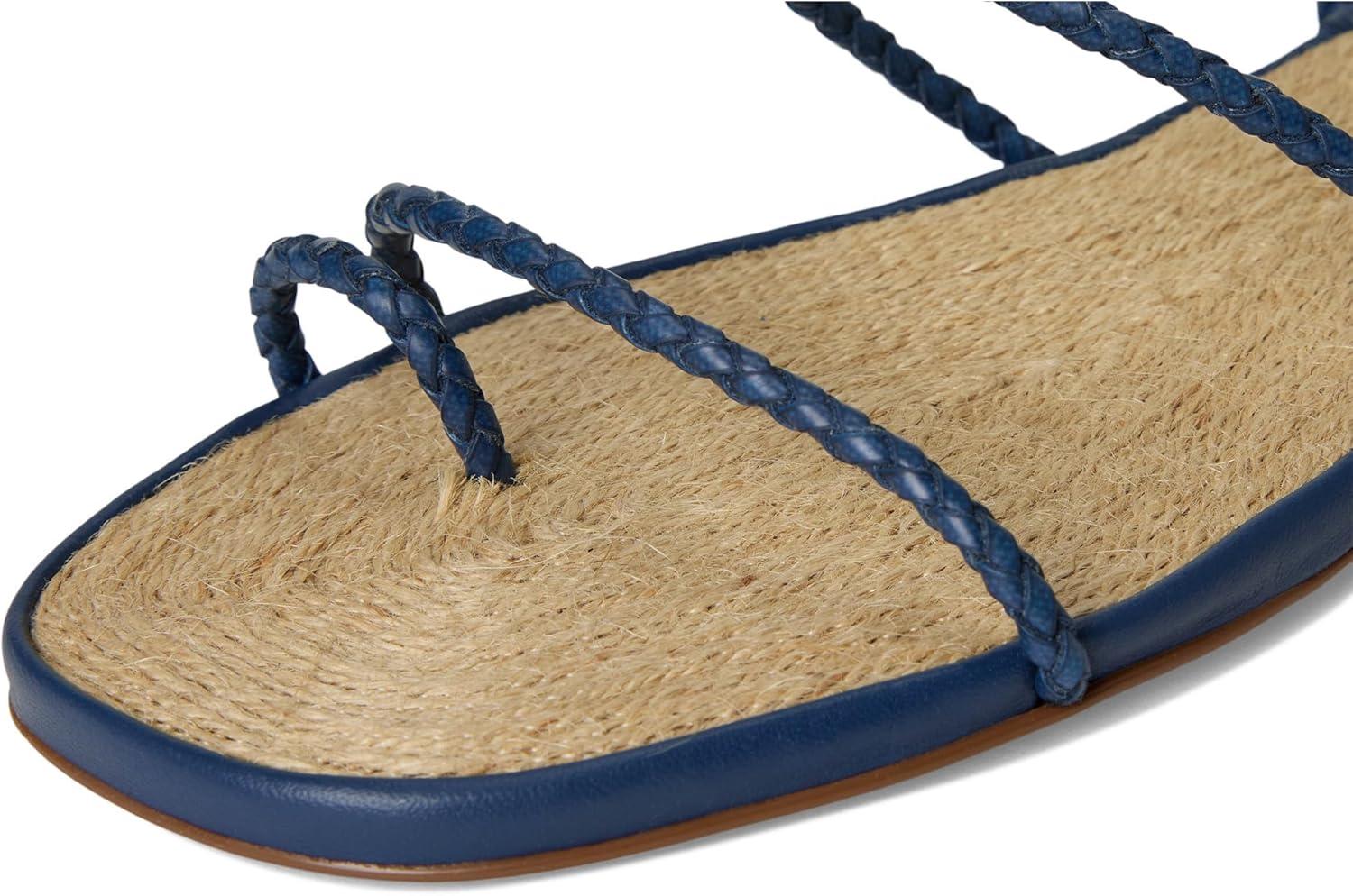 image:imageSchutz Womens Kaya Straw Flat Sandal Infinite Blue 8