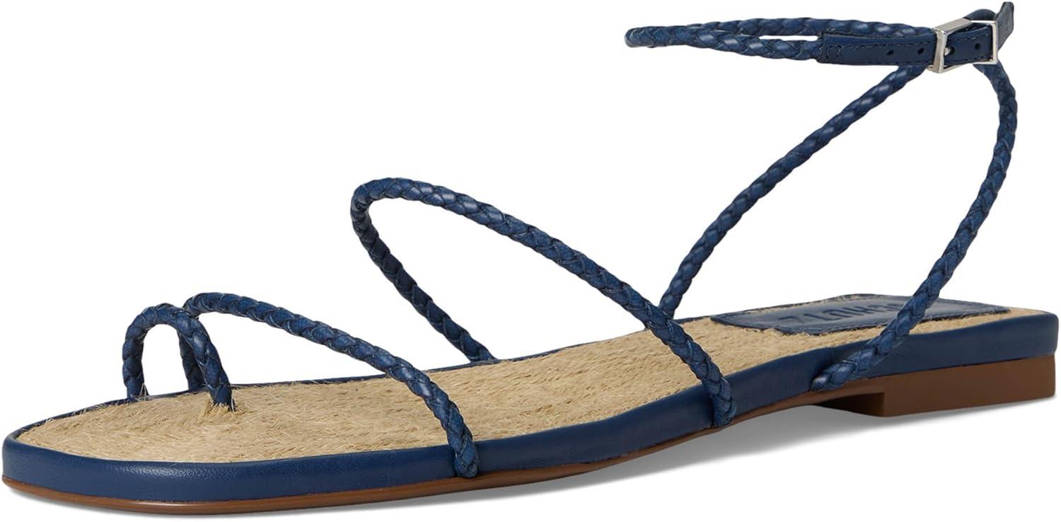 image:imageSchutz Womens Kaya Straw Flat Sandal Infinite Blue 8