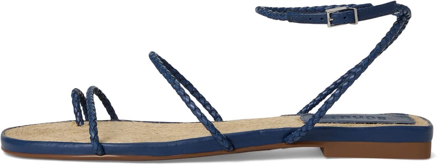 image:imageSchutz Womens Kaya Straw Flat Sandal Infinite Blue 8