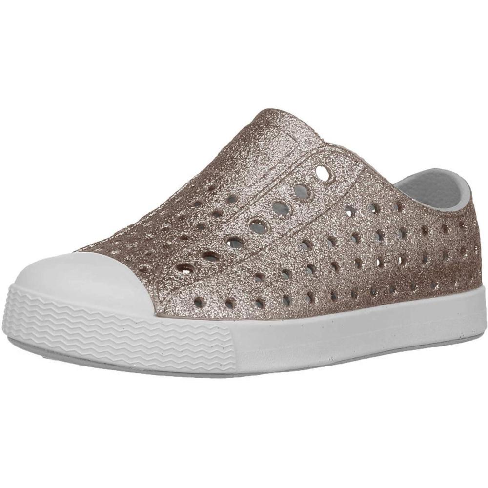 image:imageNative Kids Jefferson Iridescent Child SlipOn ToddlerLittle KidMetal BlingShell White