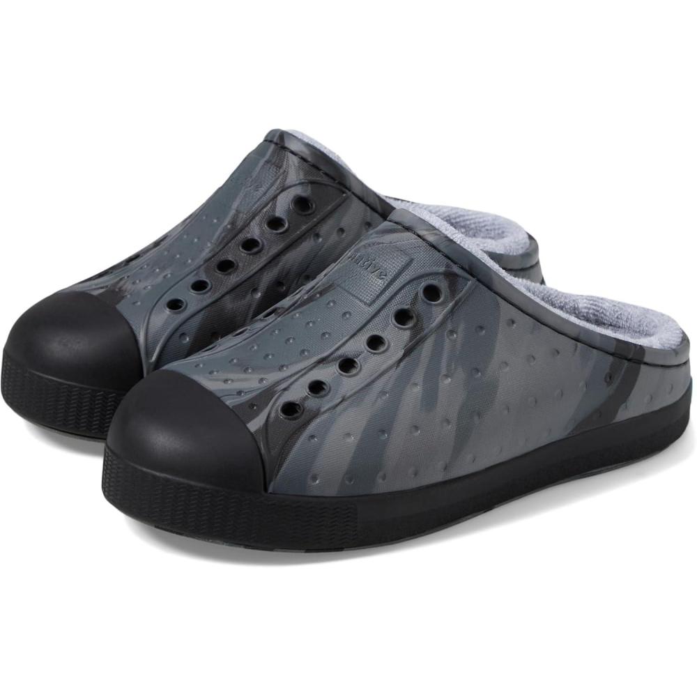 image:imageNative Shoes Kids Jefferson French Terry Little KidBig Kid Shoes for Kids Synthetic OutsoleGravity Grey MarbleJiffy Black