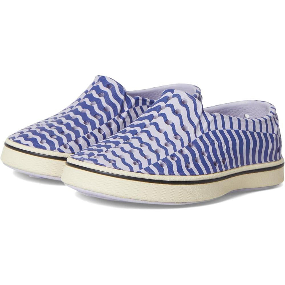 image:imageNative Shoes Miles Bloom ToddlerFuture PurpleBone WhiteInk Wiggle Stripe