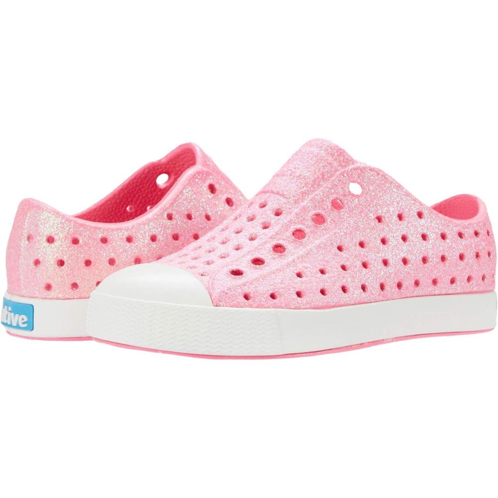 image:imageNative Shoes UnisexAdult Jefferson Lightweight Fashion SneakerFloyd Pink Bling GlitterShell White