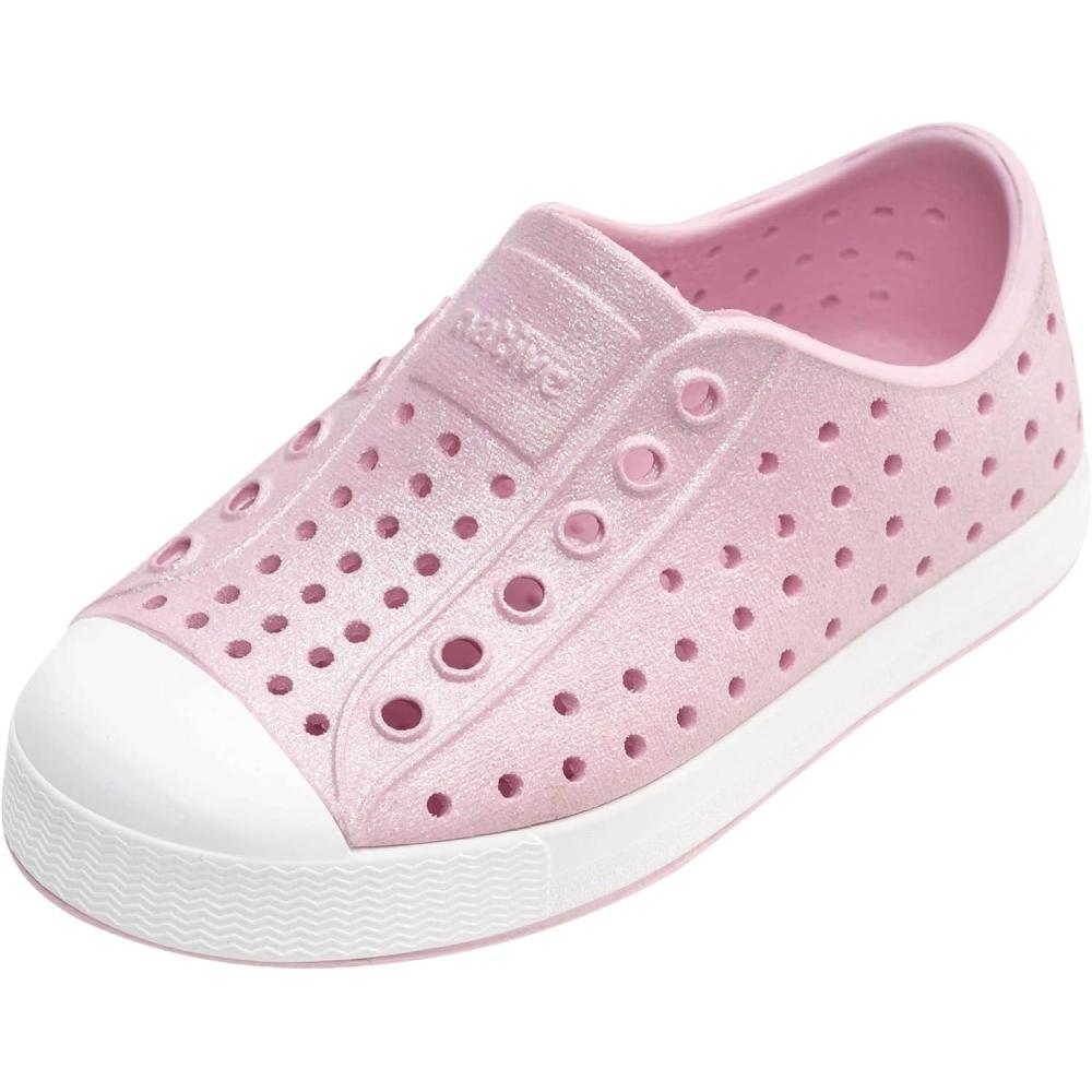 image:imageNative Shoes UnisexChild Jefferson BioBling SneakersBarely Pink BlingShell White
