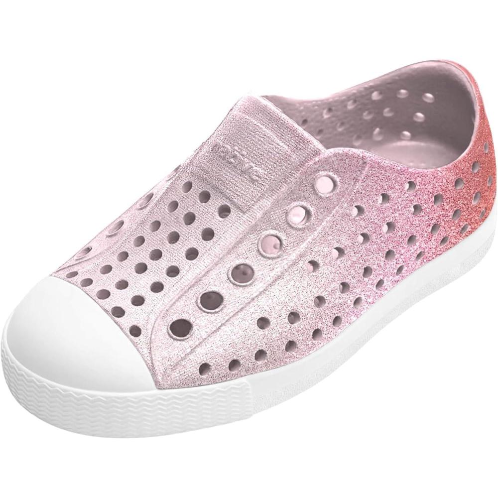 image:imageNative Shoes UnisexChild Jefferson BioBling SneakersBarely Samba BlingShell White