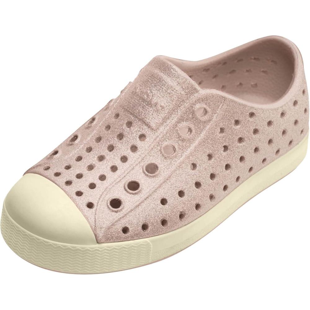 image:imageNative Shoes UnisexChild Jefferson BioBling SneakersChameleon Pink BlingBone White