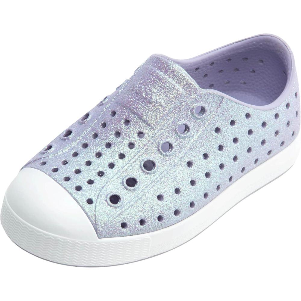 image:imageNative Shoes UnisexChild Jefferson BioBling SneakersFuture Purple BlingShell White