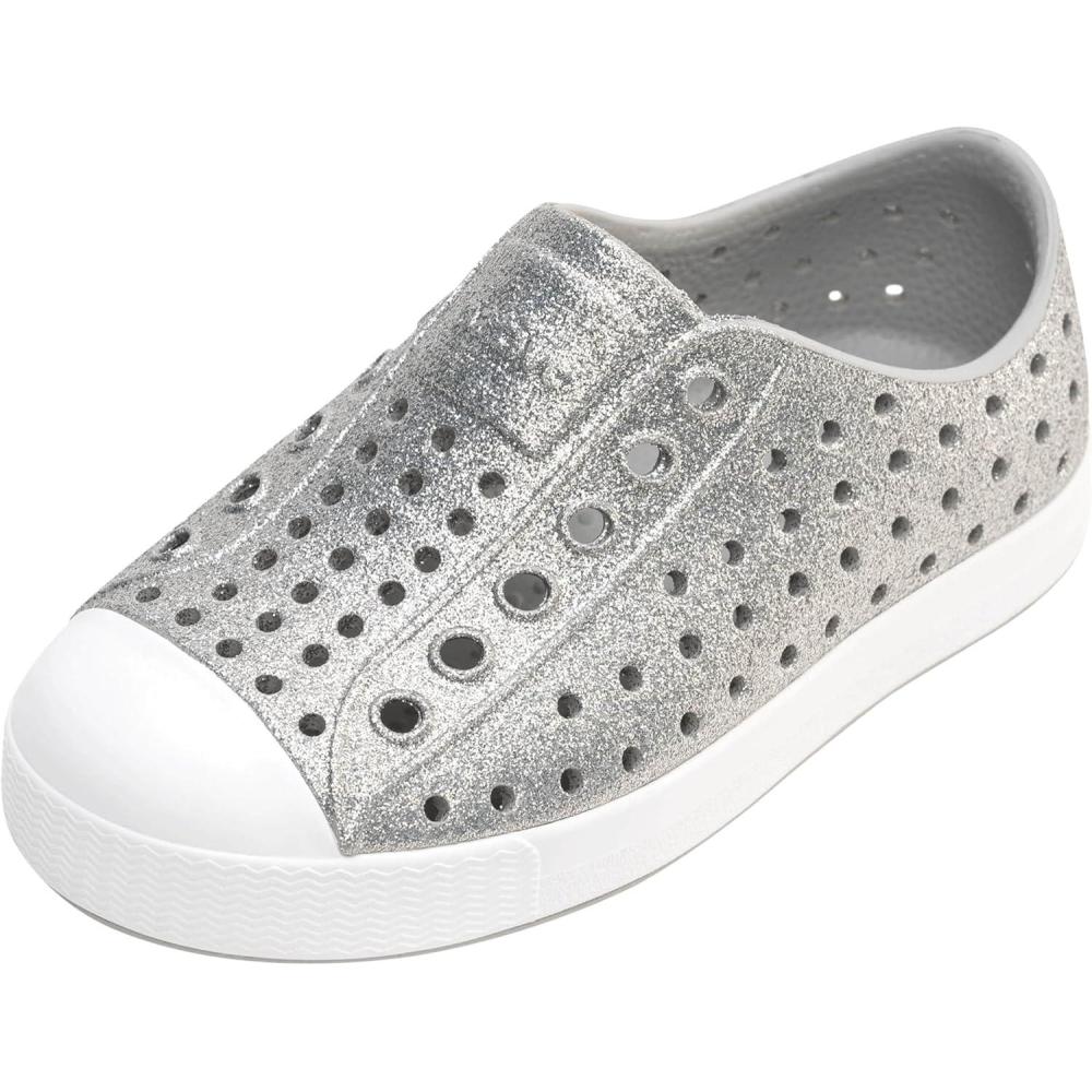 image:imageNative Shoes UnisexChild Jefferson BioBling SneakersPlatinum BlingShell White