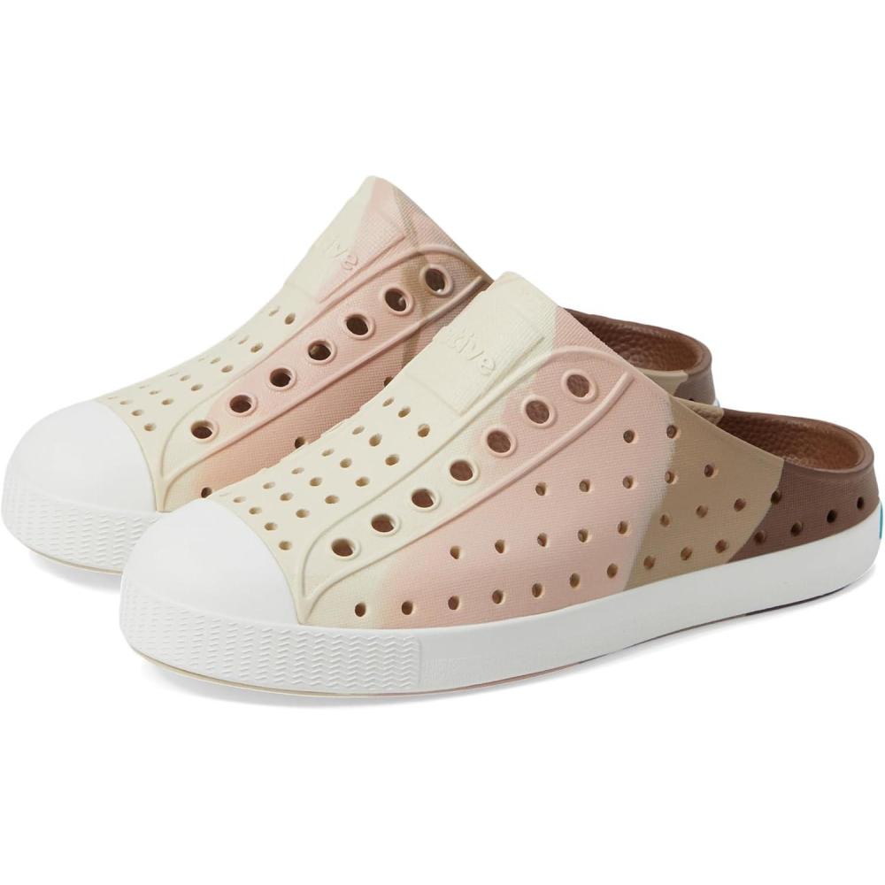 image:imageNative Shoes UnisexChild Jefferson Clog Little KidBig KidChameleon Flax MarbleShell White