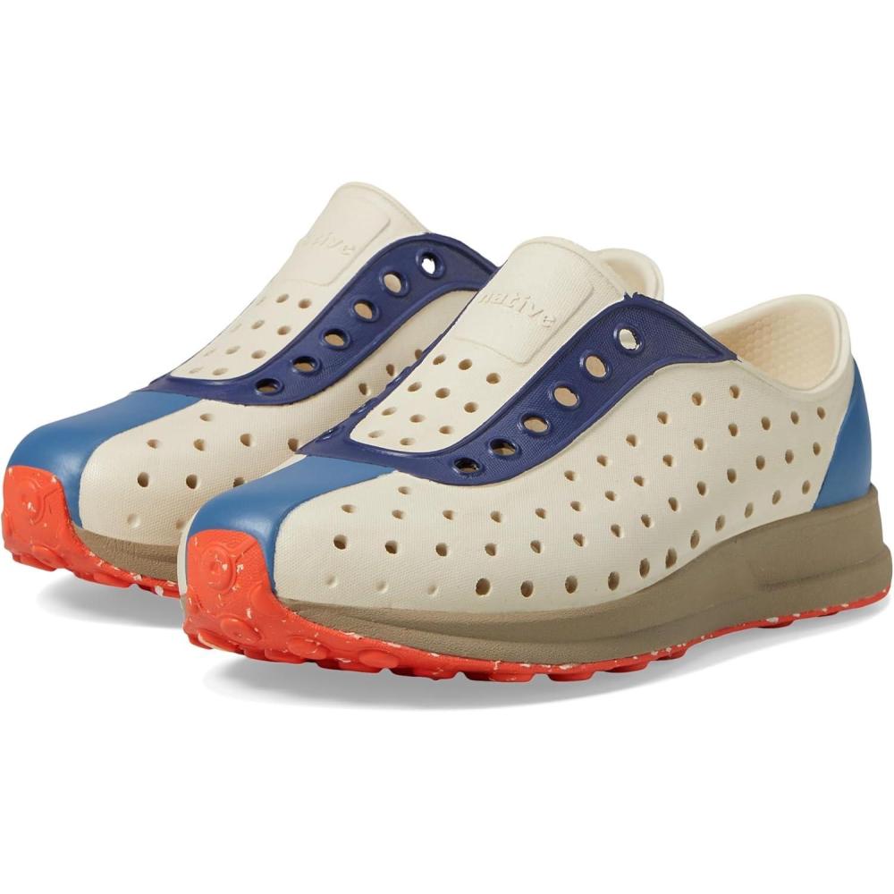 image:imageNative Shoes UnisexChild Robbie Print Little KidBig KidBone WhiteFlax TanOasis RegattaLa Flame Speckle Rubber
