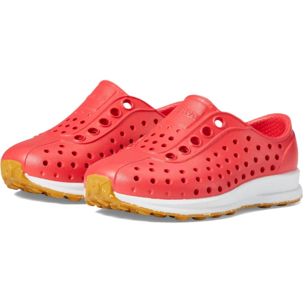 image:imageNative Shoes UnisexChild Robbie SlipOn SneakerHyper RedShell WhiteMash Speckle Rubber