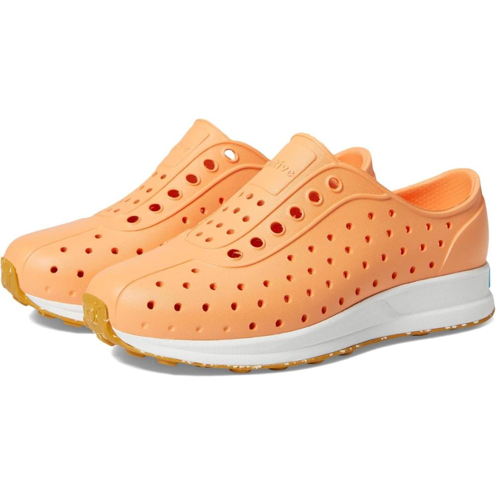 image:imageNative Shoes UnisexChild Robbie SlipOn SneakerPapaya OrangeShell WhiteMash Speckle Rubber