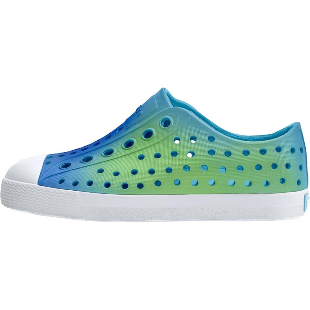 image:imageNative Shoes UnisexKids Jefferson Print SneakersAquarius BlueShell WhiteHilly Uv Blur