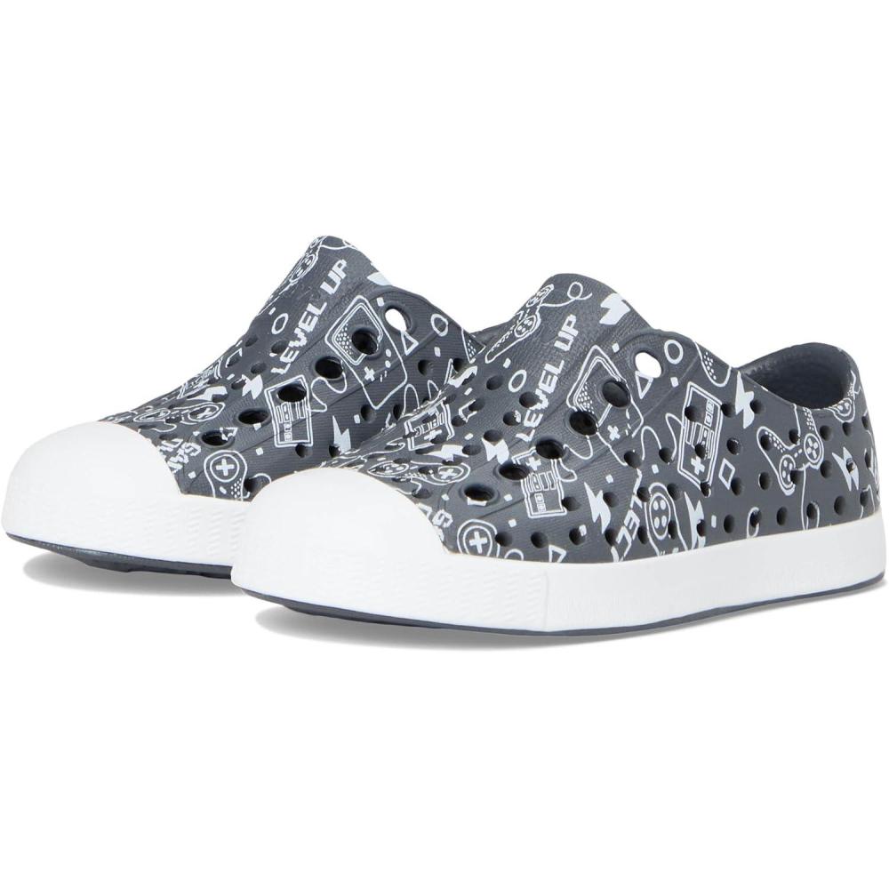 image:imageNative Shoes UnisexKids Jefferson Print SneakersGravity GreyShell WhiteGamer