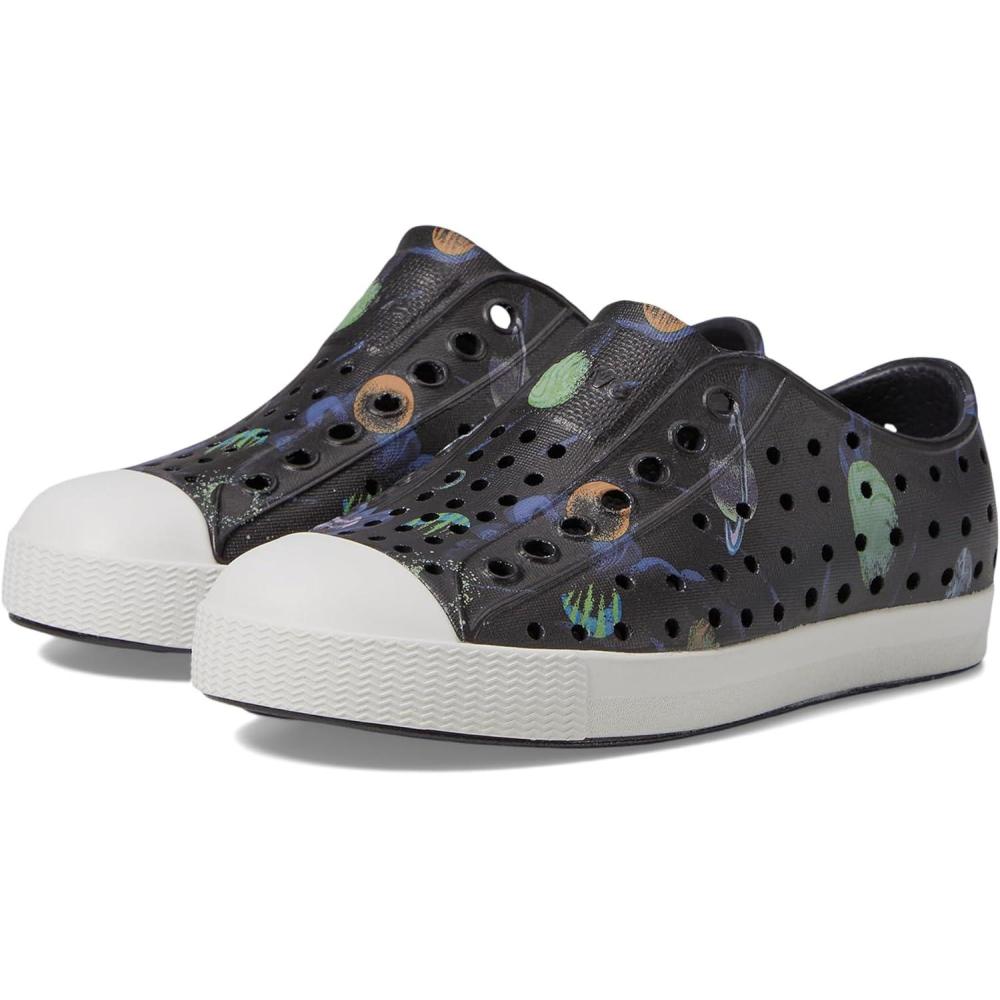 image:imageNative Shoes UnisexKids Jefferson Print SneakersJiffy BlackShell WhiteUp in Space