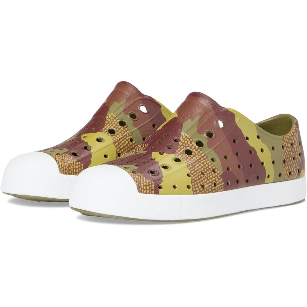image:imageNative Shoes UnisexKids Jefferson Print SneakersRookie GreenShell WhiteBitter Seaweed Camo