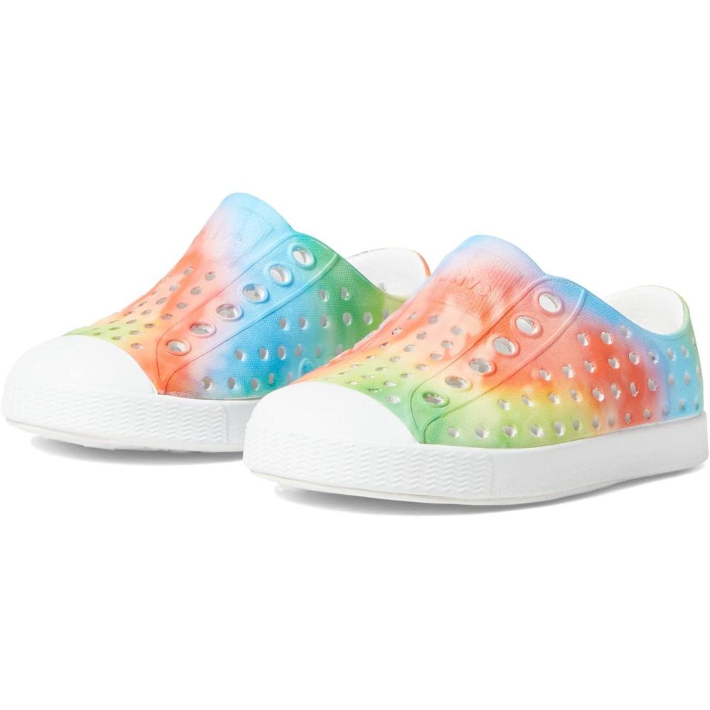 image:imageNative Shoes UnisexKids Jefferson Print SneakersShell WhiteShell WhiteRainbow Tiedye