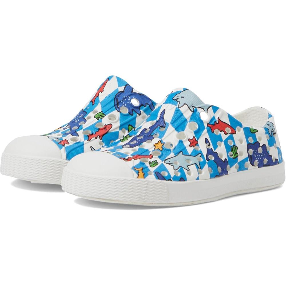 image:imageNative Shoes UnisexKids Jefferson Print SneakersShell WhiteShell WhiteShark Grid