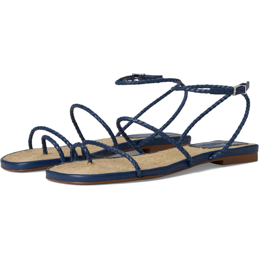 image:imageSchutz Womens Kaya Straw Flat Sandal Infinite Blue 8