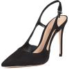 SCHUTZ Boris – Heels for Women – Wrapped Stiletto Heel – Leather Outsole – Pointed Toe – Sling Detail Black Nobuck 8.5 M