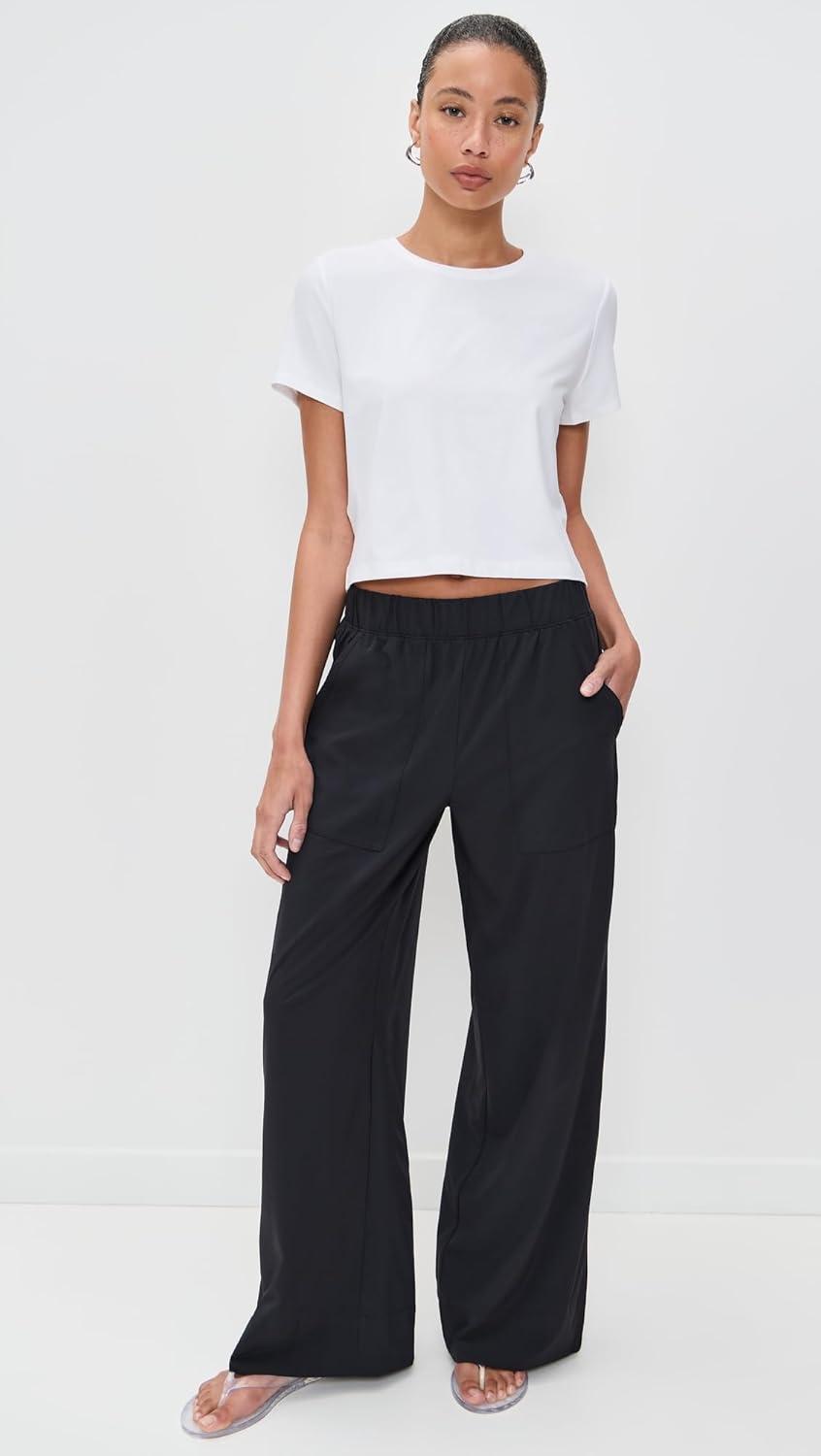image:imageBeyond Yoga Womens Easy Wide Leg 31 PantTrue Black