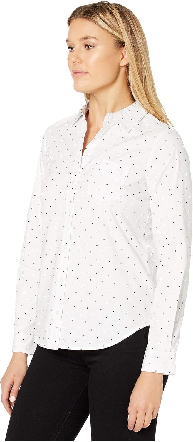 image:imageDOT POPLIN LONG SLEEVE SHIRTOptic White 4973
