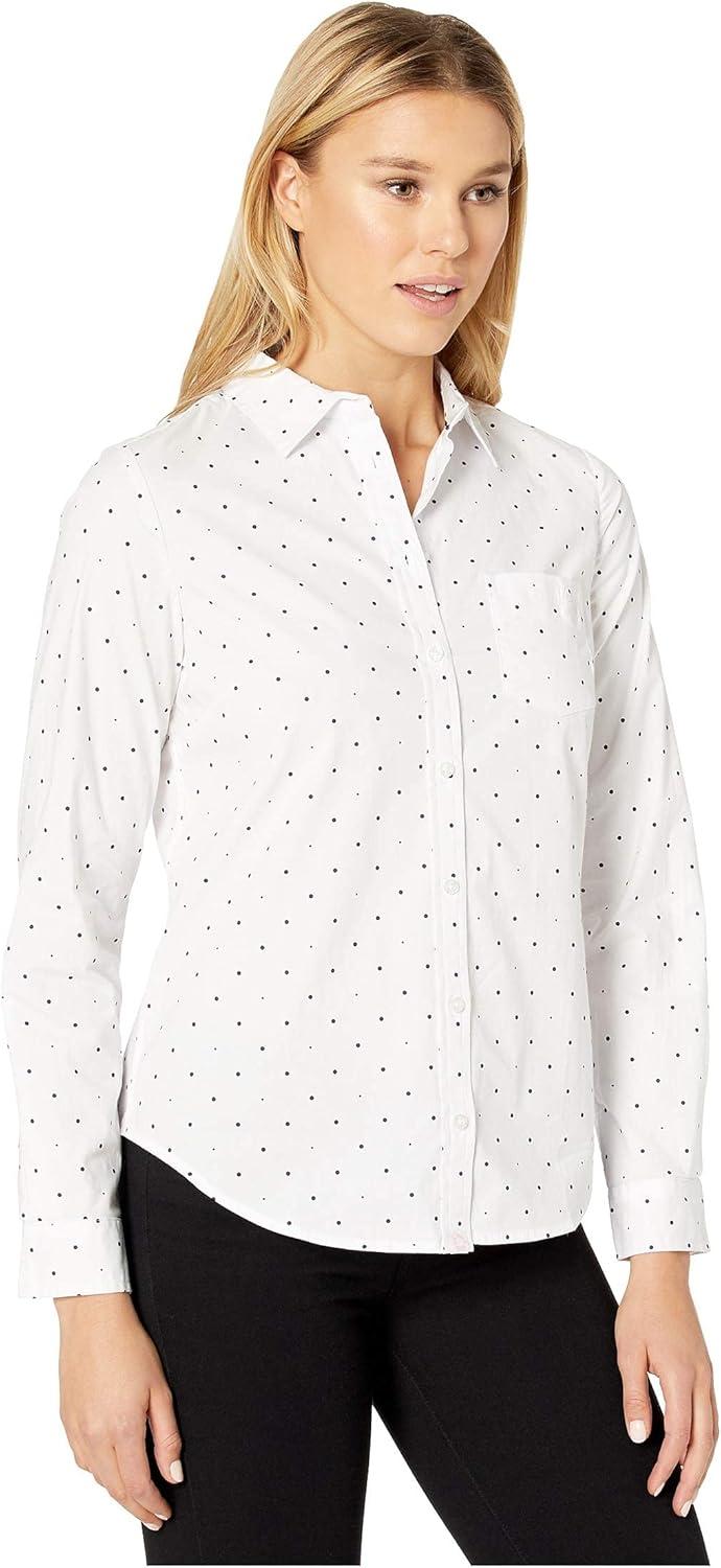 image:imageDOT POPLIN LONG SLEEVE SHIRTOptic White 4973