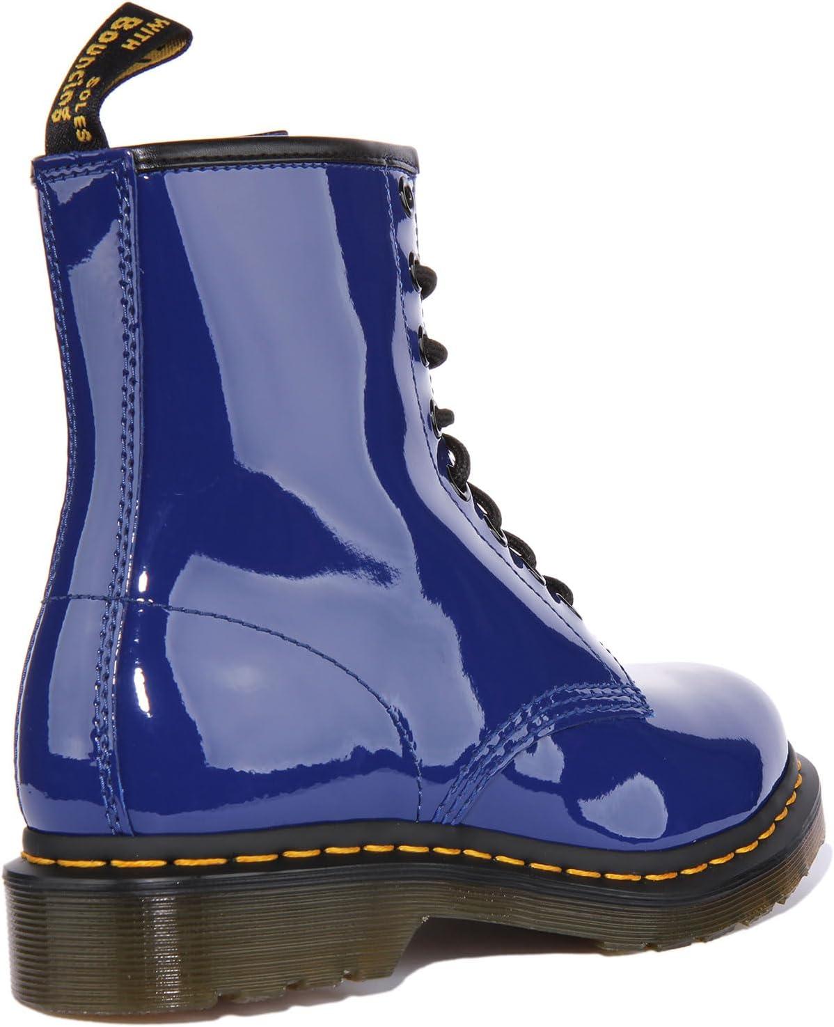 image:imageDr Martens Womens Maple Zip Steel Toe Light Industry BootsBlueprint Patent Lamper
