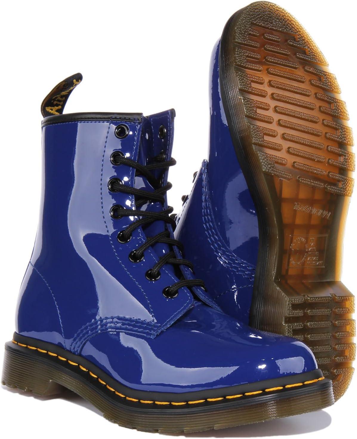 image:imageDr Martens Womens Maple Zip Steel Toe Light Industry BootsBlueprint Patent Lamper