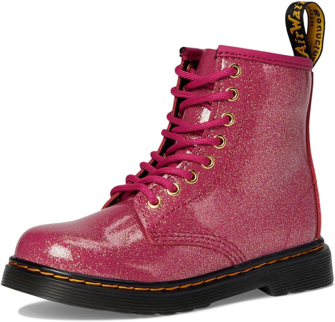 image:imageDr Martens Womens Maple Zip Steel Toe Light Industry BootsFuchsiaSilverGold Glitter