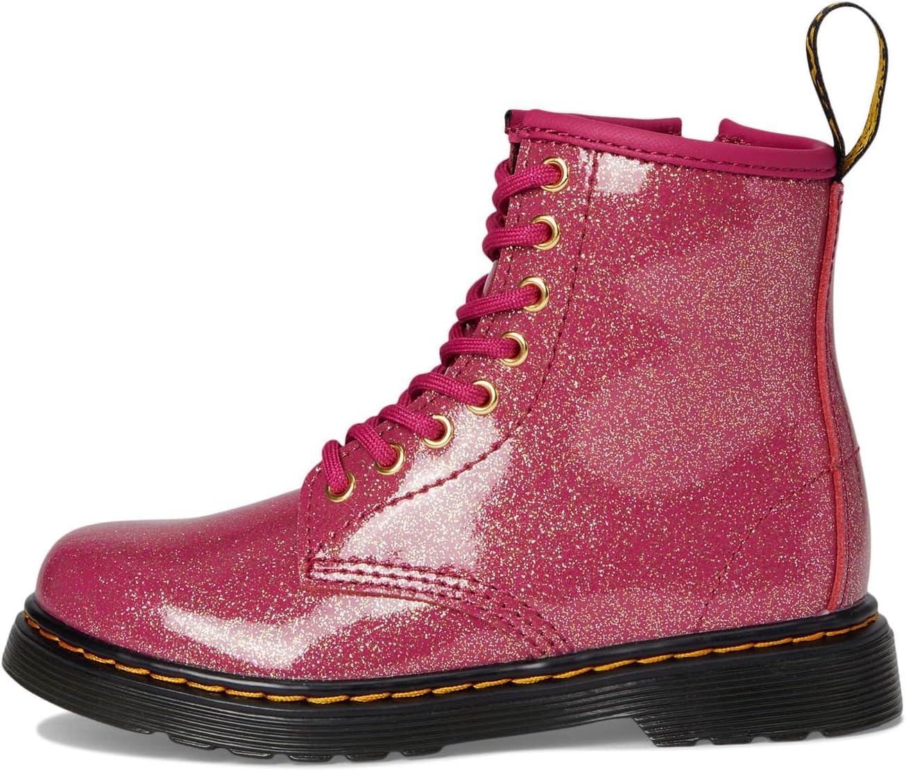 image:imageDr Martens Womens Maple Zip Steel Toe Light Industry BootsFuchsiaSilverGold Glitter