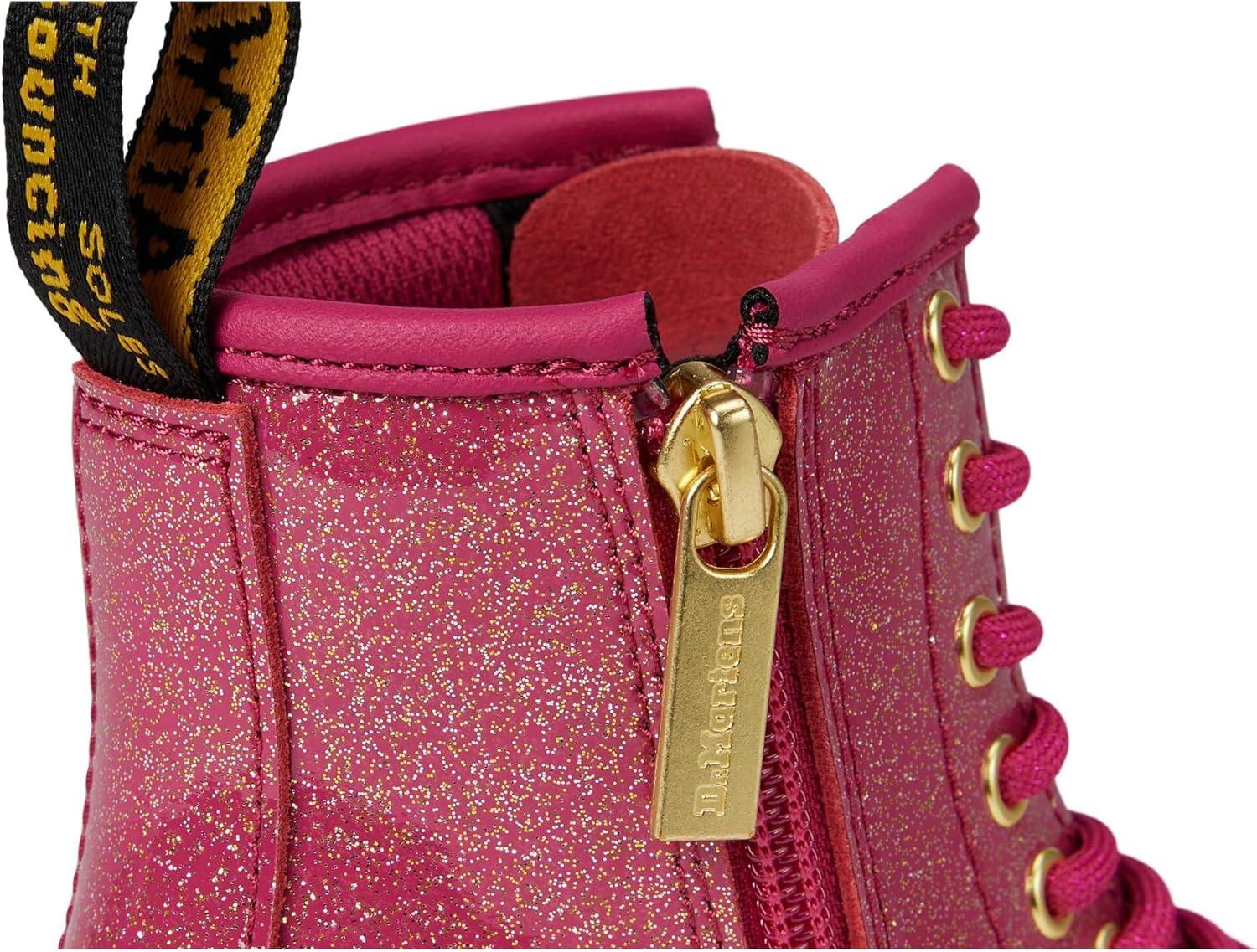 image:imageDr Martens Womens Maple Zip Steel Toe Light Industry BootsFuchsiaSilverGold Glitter