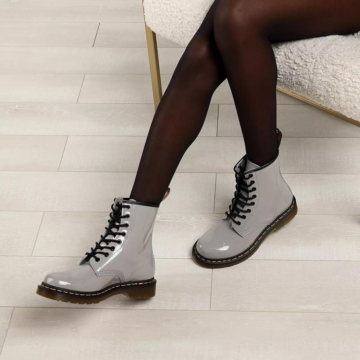 image:imageDr Martens Womens Maple Zip Steel Toe Light Industry BootsZinc Grey