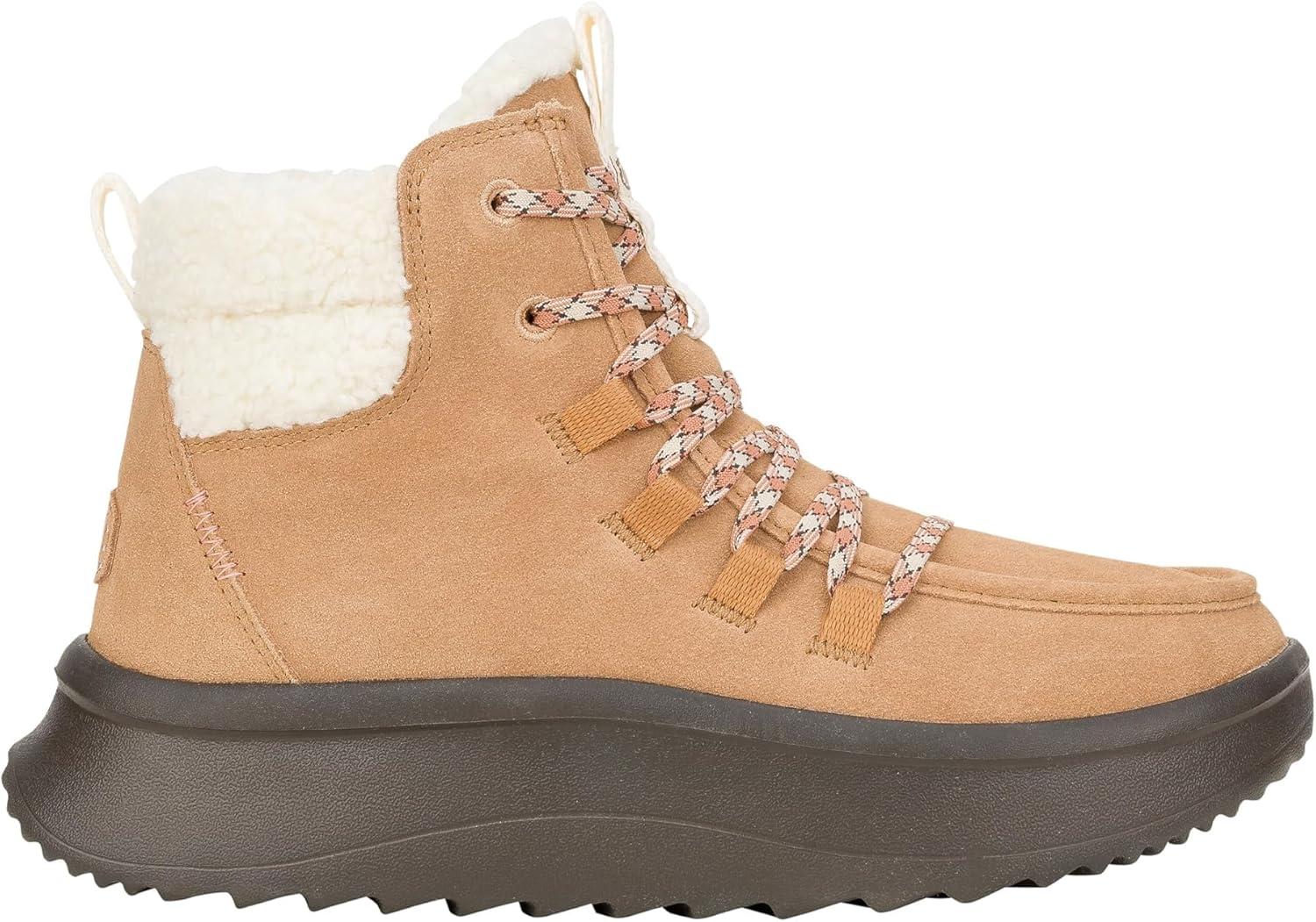 image:imageHEYDUDE womens Wendy Peak Apres Suede CozstitChestnutBlack