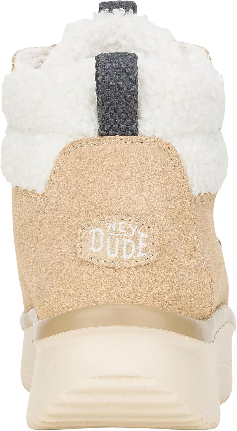 image:imageHEYDUDE womens Wendy Peak Apres Suede CozstitSand Beige