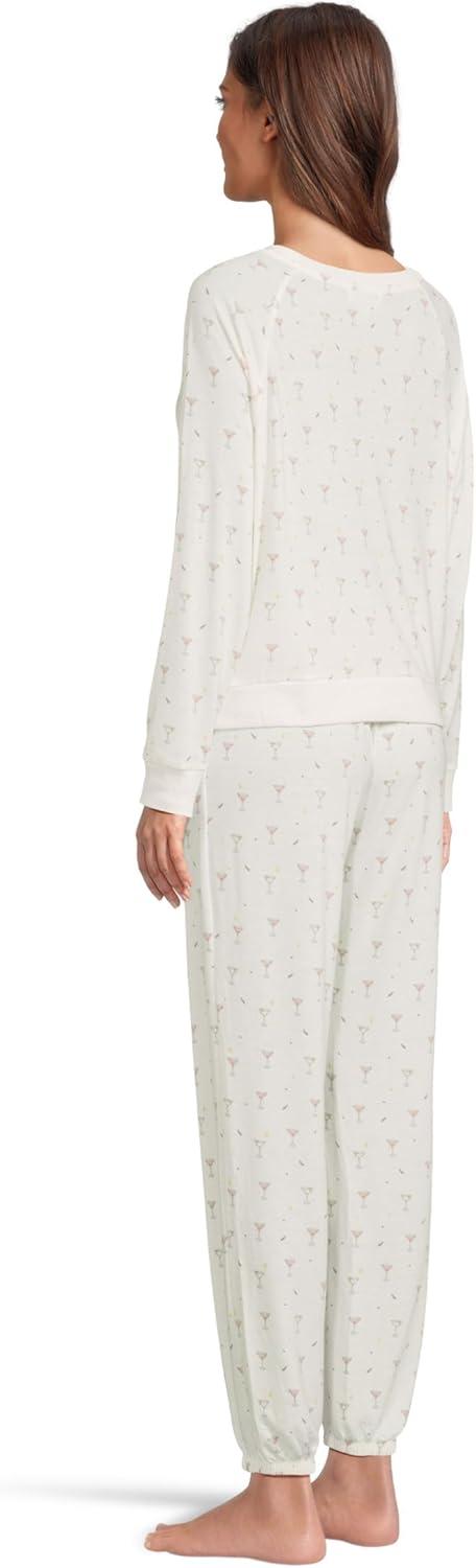 image:imageHoneydew Intimates womens Star Seeker Brushed Jersey Lounge SetIvory Martinis