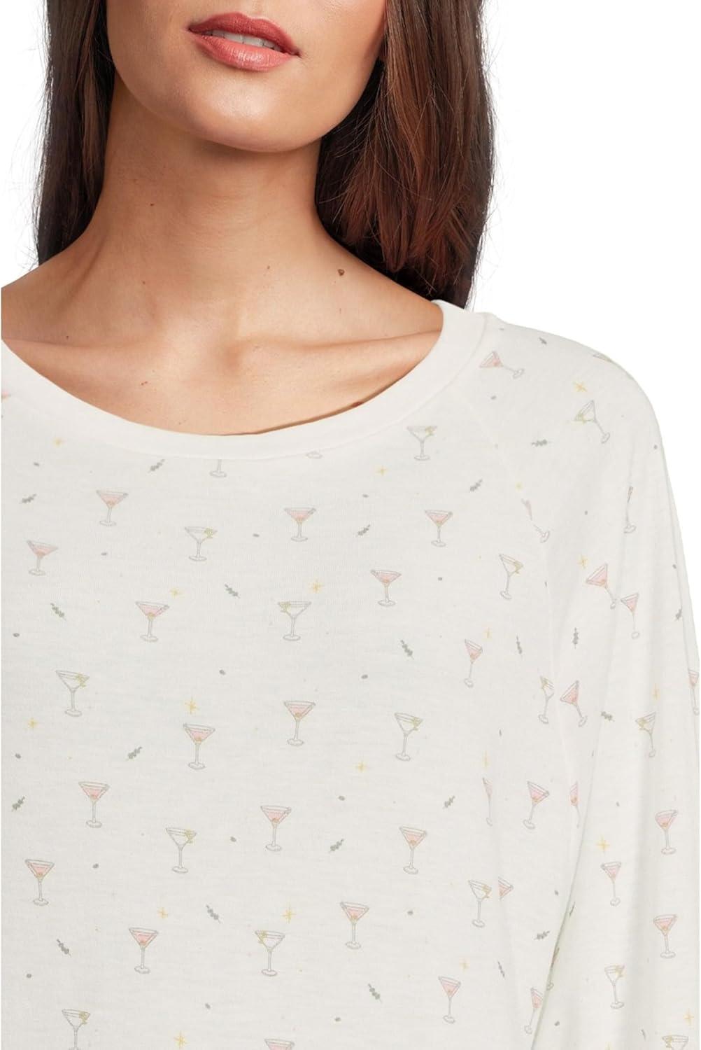 image:imageHoneydew Intimates womens Star Seeker Brushed Jersey Lounge SetIvory Martinis