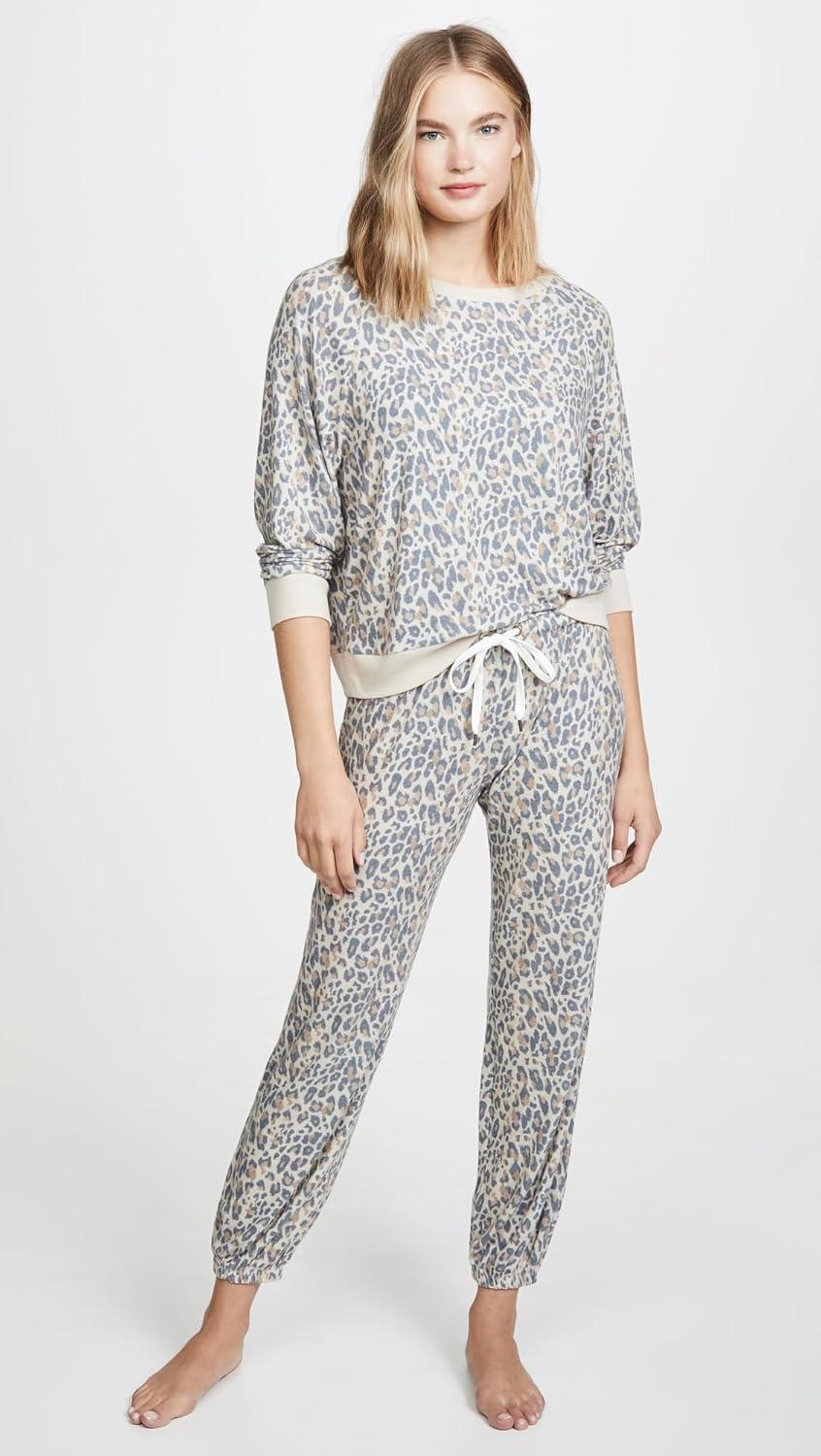 image:imageHoneydew Intimates womens Star Seeker Brushed Jersey Lounge SetNatural Leopard
