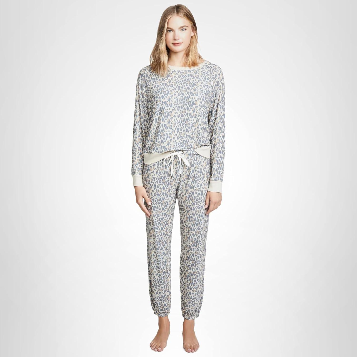 image:imageHoneydew Intimates womens Star Seeker Brushed Jersey Lounge SetNatural Leopard