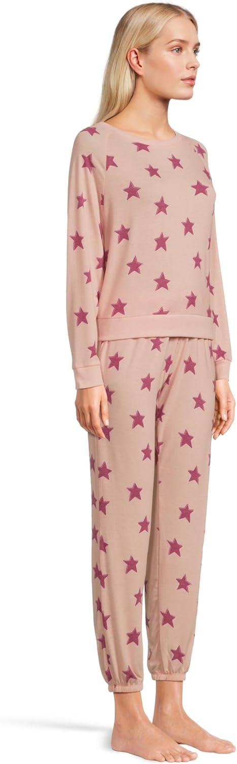 image:imageHoneydew Intimates womens Star Seeker Brushed Jersey Lounge SetSoft Pink Stars