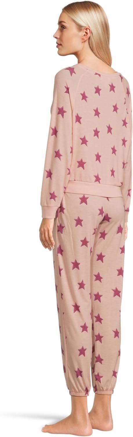 image:imageHoneydew Intimates womens Star Seeker Brushed Jersey Lounge SetSoft Pink Stars