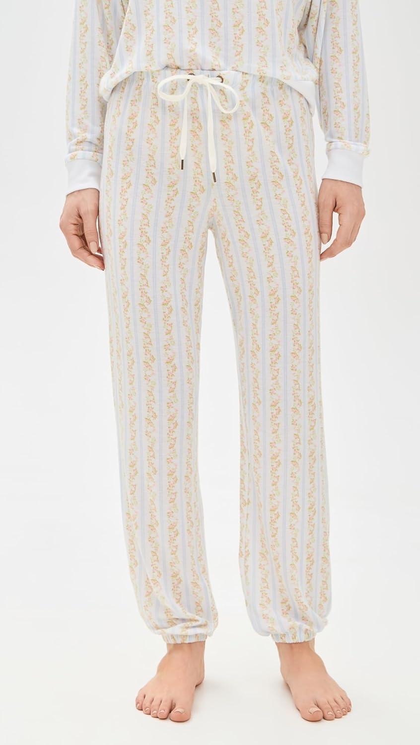 image:imageHoneydew Intimates womens Star Seeker Brushed Jersey Lounge SetWhite Floral Stripe