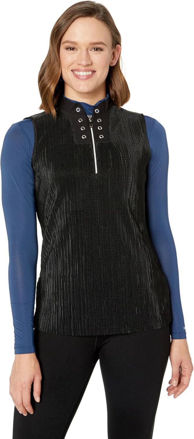 image:imageJamie Sadock Sunsense 35 SPF Lightweight Long Sleeve Mock Neck Crop Layering TopMoonlit