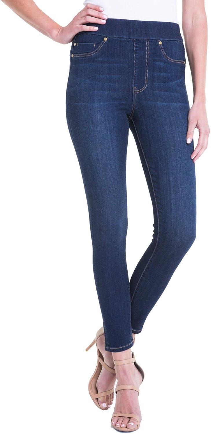 image:imageLiverpool Farrah HighWaist PullOn Ankle in Silky Soft Denim in Coronado MidGriffith Super Dark