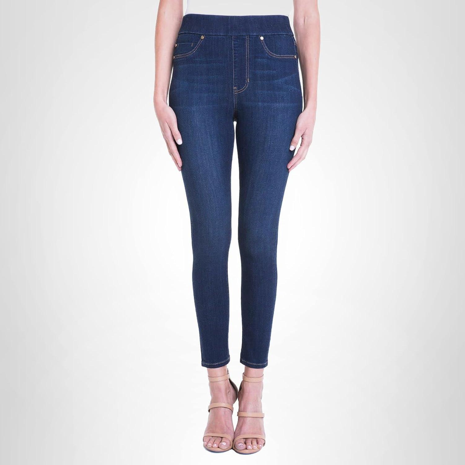 image:imageLiverpool Farrah HighWaist PullOn Ankle in Silky Soft Denim in Coronado MidGriffith Super Dark