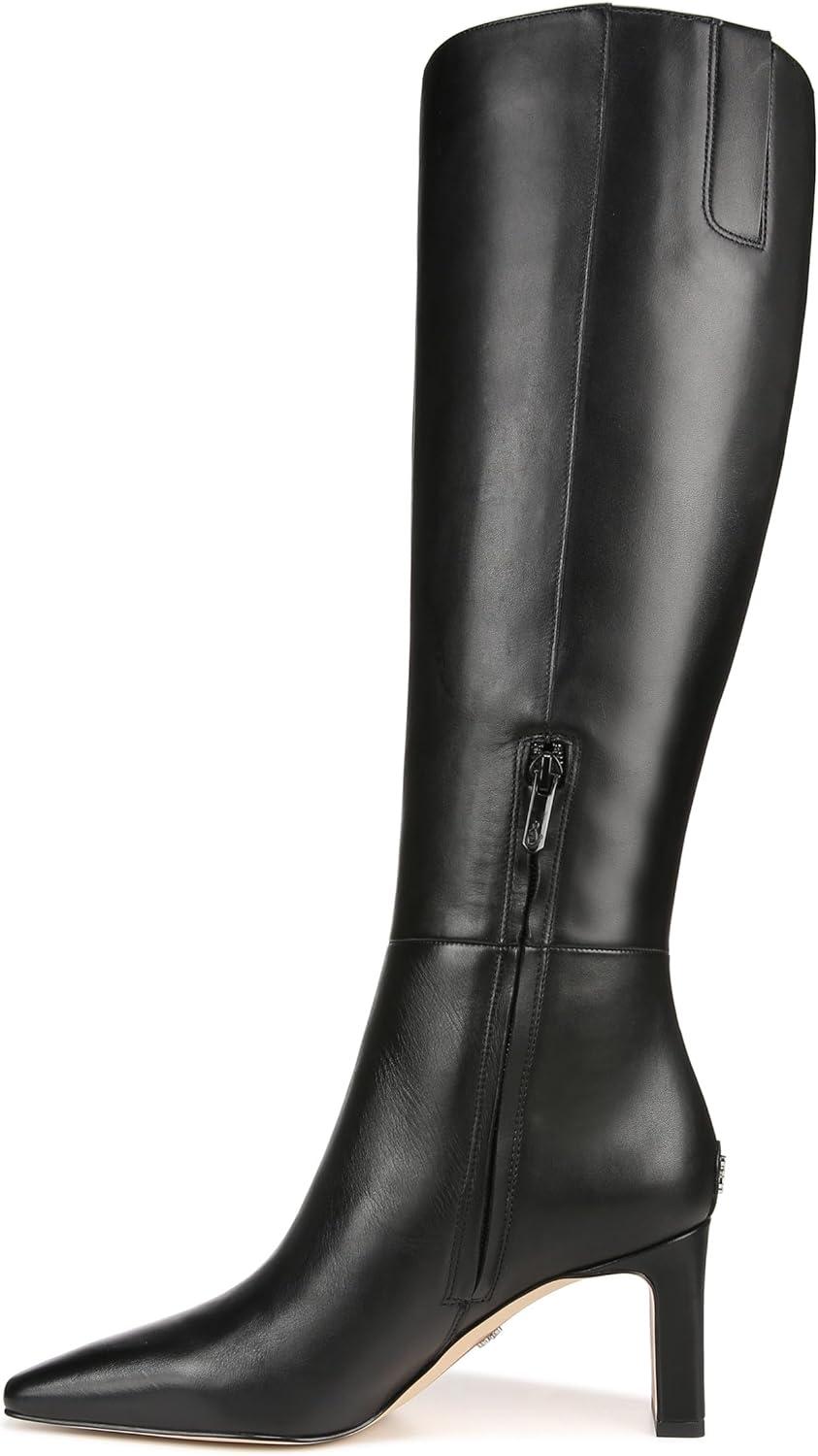 image:imageSam Edelman Womens Sylvia BootsBlack Leather Extra Wide Calf