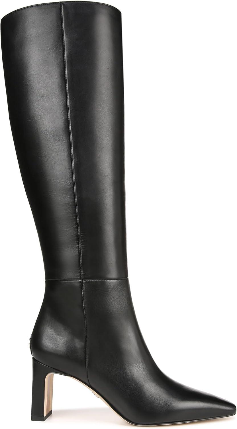 image:imageSam Edelman Womens Sylvia BootsBlack Leather Extra Wide Calf