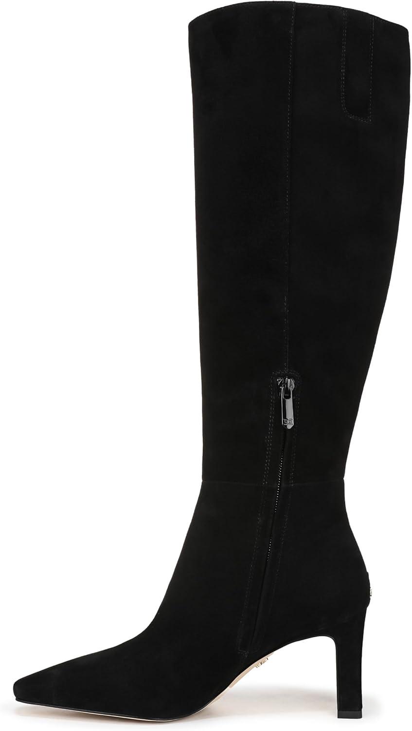 image:imageSam Edelman Womens Sylvia BootsBlack Suede Extra Wide Calf