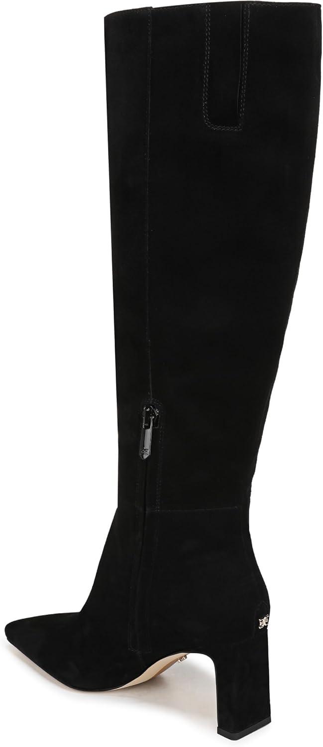 image:imageSam Edelman Womens Sylvia BootsBlack Suede Extra Wide Calf